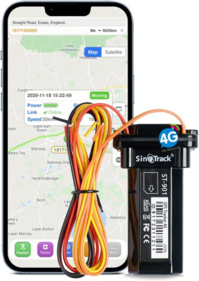 SINOTRACK ST-901L 4G GPS Tracker for Vehicles, Car Locator Mini Black