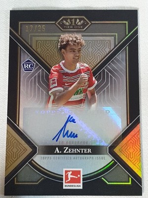 Topps Tier One Bundesliga 2022/23  Auto 17/25  RC AAron Zehnter FC Augsburg