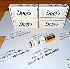 Dove Soap unisex perfume body oil 0.27 OZ long lasting attar perfume .pack of 4
