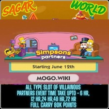 All types of Slot Simpsons partners event mono poly go  FULL CARRY 80K POINT