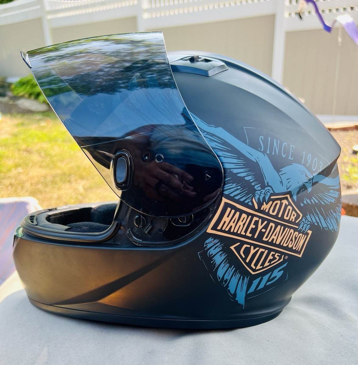 Harley-Davidson Black 115th Anniversary/Full Face Helmet/Dark