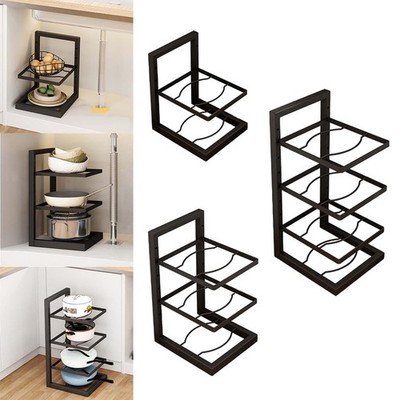 Elegante Topf- und Pfannenaufbewahrungslösung für die Küche zu Hause