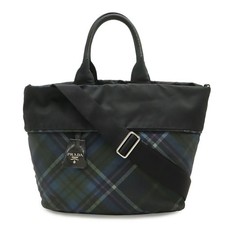 Prada Nylon Reversible Tote Bag Women Black One Size