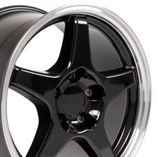 17x9.5 Wheels Fit Camaro Corvette Zr1 Blk Machd Rims W1x Set 17x9.5 Wheels Fit Camaro Corvette Zr1 Blk Machd Rims W1x Set