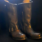 Women’s Freebird Leather Biker Mid Calf Boots Buckle Zip Round Toe Size 7