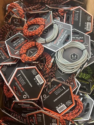 Lot 10 HI VIS 6FT Tangle Free Heavy Duty AUX Cable 3.5mm New Tag Celltronix OC2