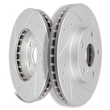 2pcs Front Drilled Slotted Brake Rotors Kit for 92-06 Toyota Camry