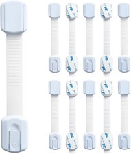 10 Pack Child Safety Cabinet Locks Adjustable Baby Proof Latches 3M Adhesive
