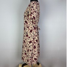 Villager Liz Claiborne Company Women Size Medium Floral Print Midi Wrap Dress