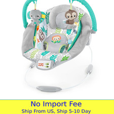 Bright Starts Comfy Baby Bouncer Soothing Vibrations Infant Seat - Taggies, Musi
