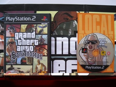 Grand Theft Auto: San Andreas (Sony PlayStation 2, 2004) + Karte, Poster + Handbuch