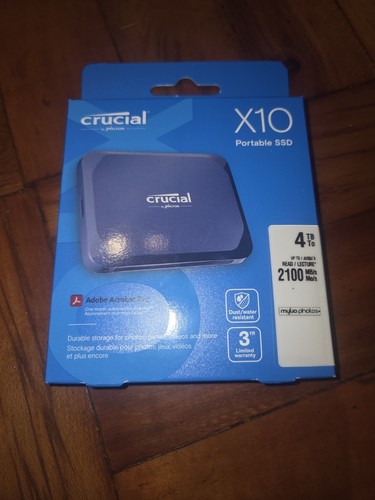 Crucial X10 4TB Portable External SSD Up to 2,100MB/s USB 3.2 USB-C Blue - Bild 7 von 9