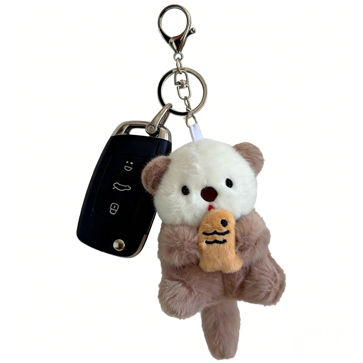 Plush Keychain Otter Charm for Women Teens & Animal Lovers | for