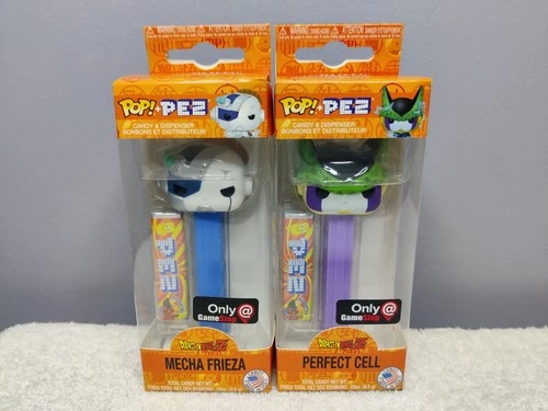 Funko Pop! Pez Set of 2 Dragon Ball Mecha Frieza Perfect Cell Gamestop Exclusive