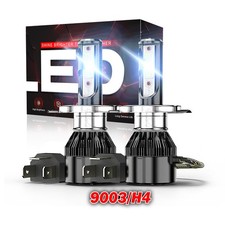 Para For Ford Escape 2000-2004 H4/9003 Faros LED Bombillas haz alto/bajo Blanco