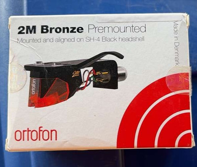 Ortofon 2M Bronze Premounted Pickup Mounted on SH-4 Black Headshell