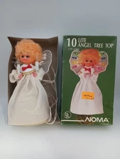 NOMA Heavenly Angel 8.5” Christmas Tree Topper 10 Lights in Original Box 