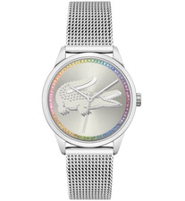 LACOSTE LADYCROC 2001259 SILVER WHITE DIAL SILVER BRACELET 36MM WOMENS WATCH