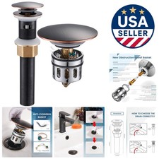 Stainless Steel Vessel Sink Drain with Overflow - Leak-Proof Technology