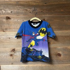Vintage 1997 Batman DC Comics All Over Print T-shirt Size M Boys 90s Made In USA