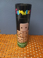 Summer Big Extra Large Brown Wooden Lawn Dice 5 piece For Outdoor Use NEW