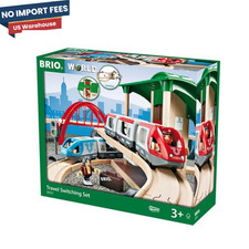 BRIO Travel Switching Set Battery Powered Train Modern Station Tracks  Lift