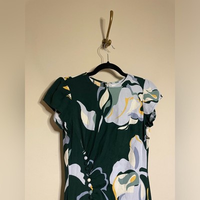 wedelia floral bustier ruffle midi dress Wedelia Bustier Midi Dress