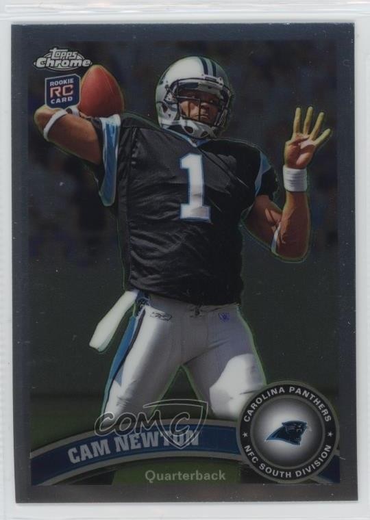2011 Topps Chrome Cam Newton (Throwing Ball) #1 Rookie RC