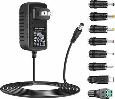 AC Adapter 9V 2A Power Supply AC110V to DC9V 2000mA 1500mA 1000mA DC9V,