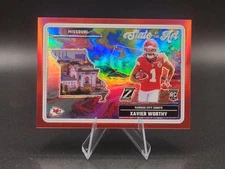 2024 Panini Zenith FOTL Xavier Worthy Rookie State Of The Art RC Red 40/49 Rare 