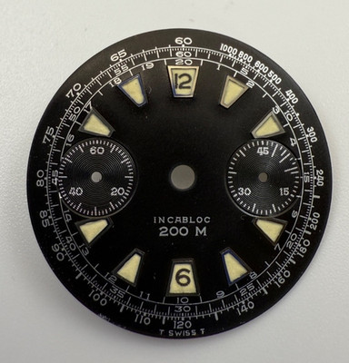 NOS Vintage Unmarked Swiss Made Landeron 248 Dial 28.5 mm