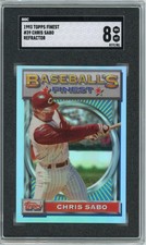 1993 TOPPS FINEST REFRACTOR #39 CHRIS SABO GRADED SGC 8 NM-MT