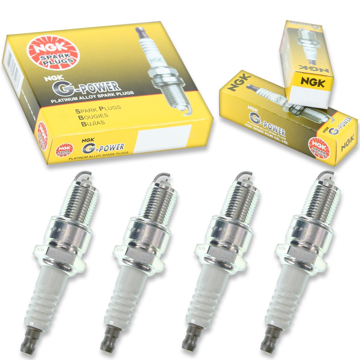 4 pcs NGK G-Power Spark Plugs for 1987-1989 Plymouth Expo 2.2L L4 - Engine zv