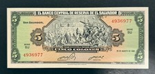 El Salvador 5 Colones 1983 UNC & 111