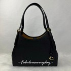 Coach Bella Medium Leather Shoulder Bag In Black /Brass New