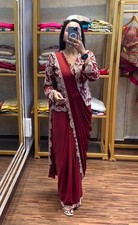 New Indian Bollywood Saree Wedding Partywear Sari Designer Ready to Wear saree