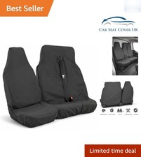 Heavy Duty Waterproof Seat Covers for Vans - Single & Double Bench Black