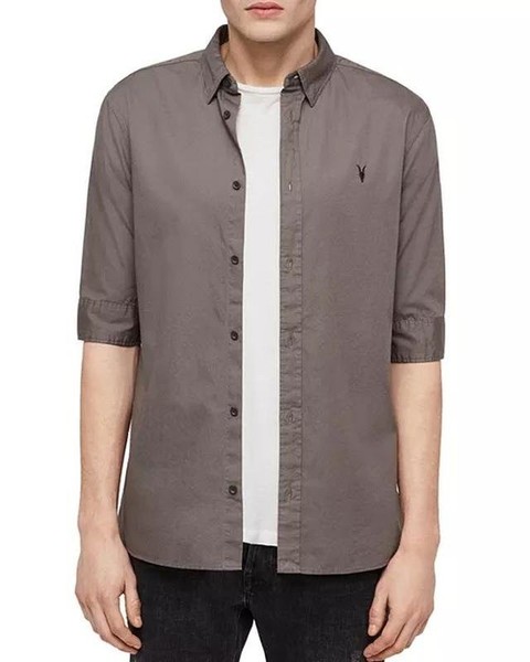 Men AllSaints Shirt Grey 38 / M / 46 #4VWR