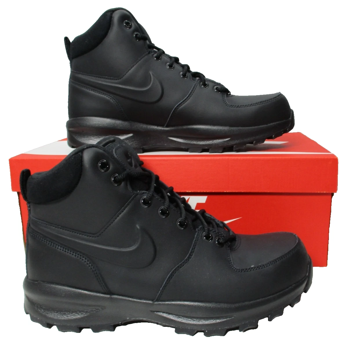 Nike Manoa Leather Boots Mens Sz 10 Triple Black Hiking Outdoor Work
Opens in a new window or tab