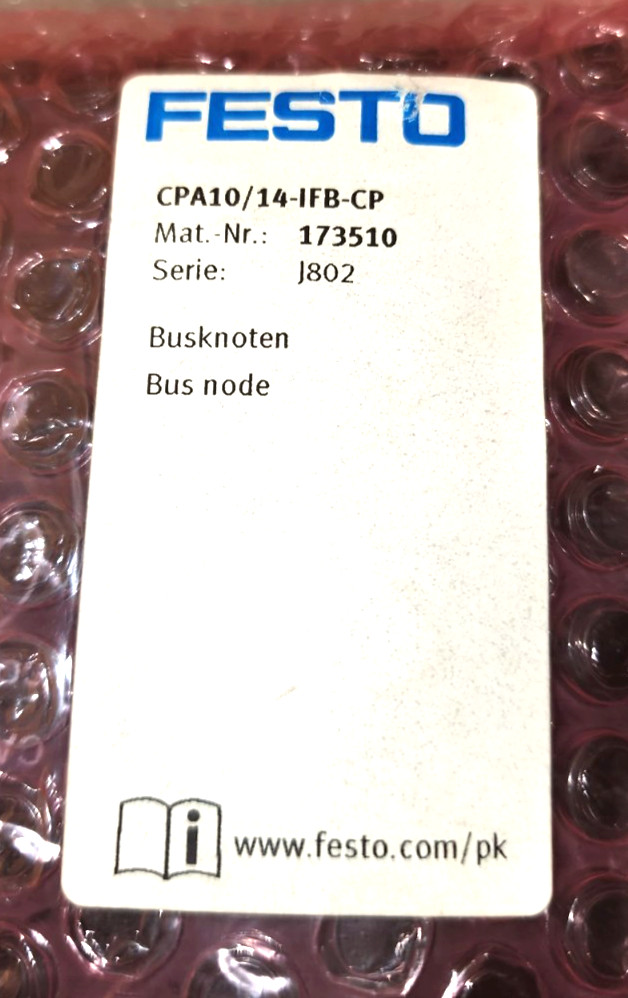 FESTO CPA10/14-IFB-CP 173510 BUS NODE Series J802
