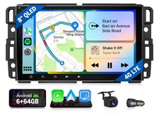 Android Auto 8" QLED 6+64GB for Chevy Silverado Tahoe Suburban Car Stereo GPS BT