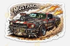 Classic Mustang Rat Fink Sticker - Ratfink Muscle Car Classic Auto Stang Ford Classic Mustang Rat Fink Sticker - Ratfink Muscle Car Classic Auto Stang Ford