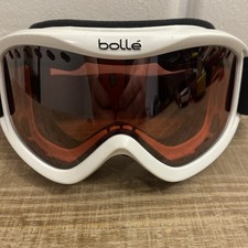 Bolle Ski Snowboard Goggles White Frame Orange Lens Adjustable Strap