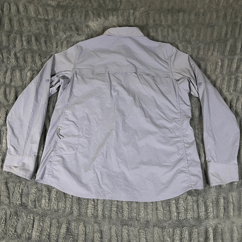 Camisa de senderismo REI Co Op para mujer manga larga con botones grande azul viaje al aire libre Foto 3 de 4