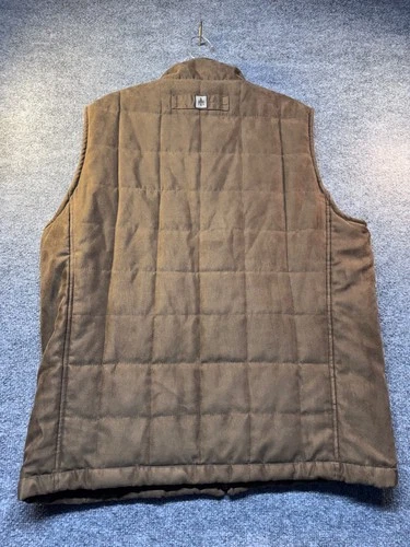 Rainforest Men’s Quilted Microsuede Zip-Front Vest. Medium, Gorpcore image 7