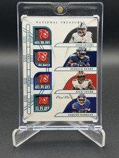 2022 National Treasures Saquon Barkley Henry Jacobs Chubb Laundry Tag 1/1