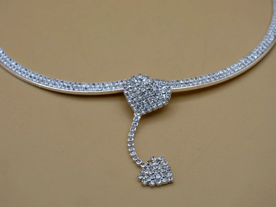 Грудь кронштейн бюстгальтер цепочка женщин тела ювелирных изделий сексуальный со стразами сердце ожерелье бюстгальтеры - Изображение 2 из 4