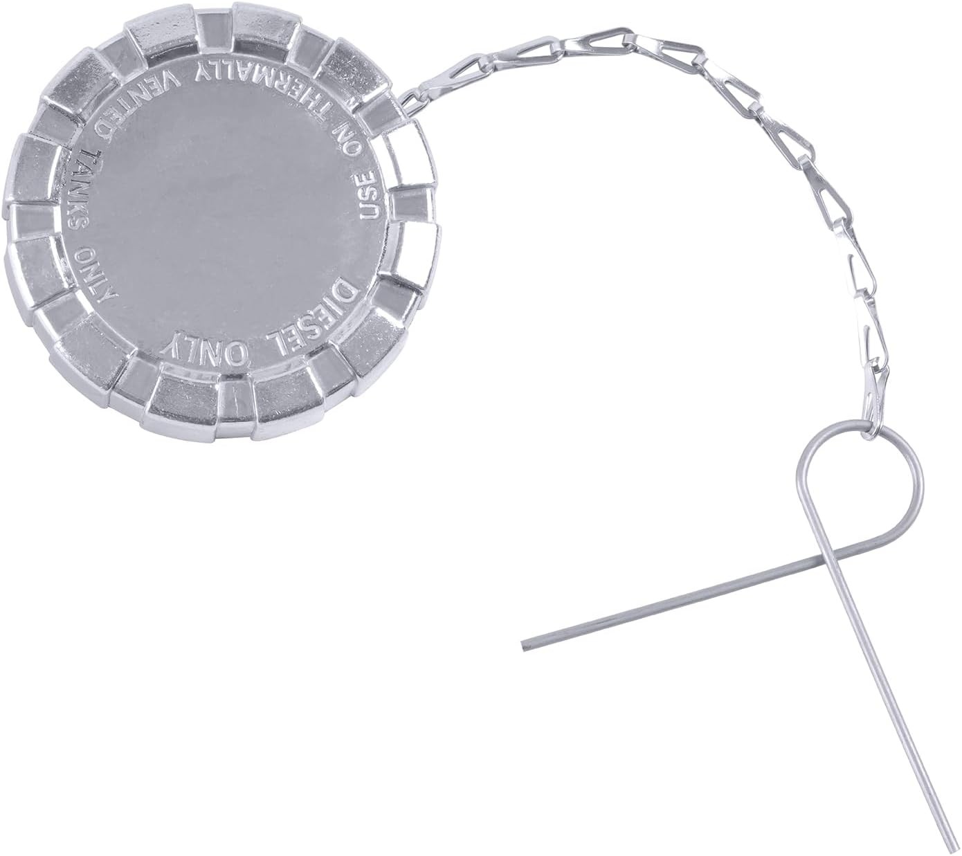 Fuel Cap for Kenworth Trucks - Non-Locking, Non-Vented, Silver 