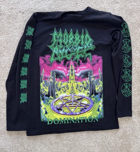 Morbid Angel "Domination" Long Sleeve Black T-Shirt death deicide - Picture 4 of 7