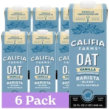 – Vanilla Oat Barista Blend Oat Milk, 32 Oz (Pack of 6), Shelf Stable, Dairy ...